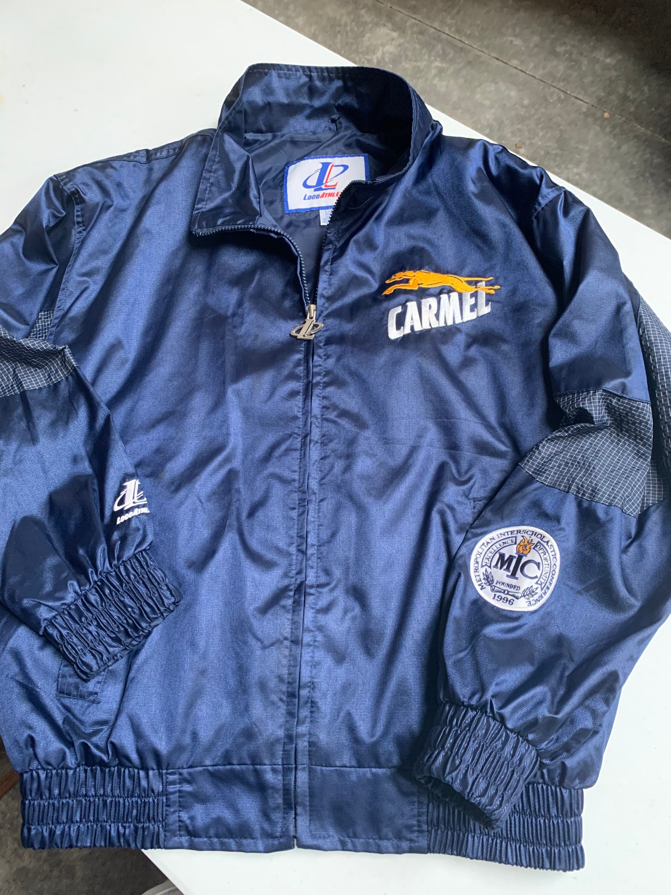 Vintage 90s Carmel High School Greyhounds Full Zip Jacket Size Etsy