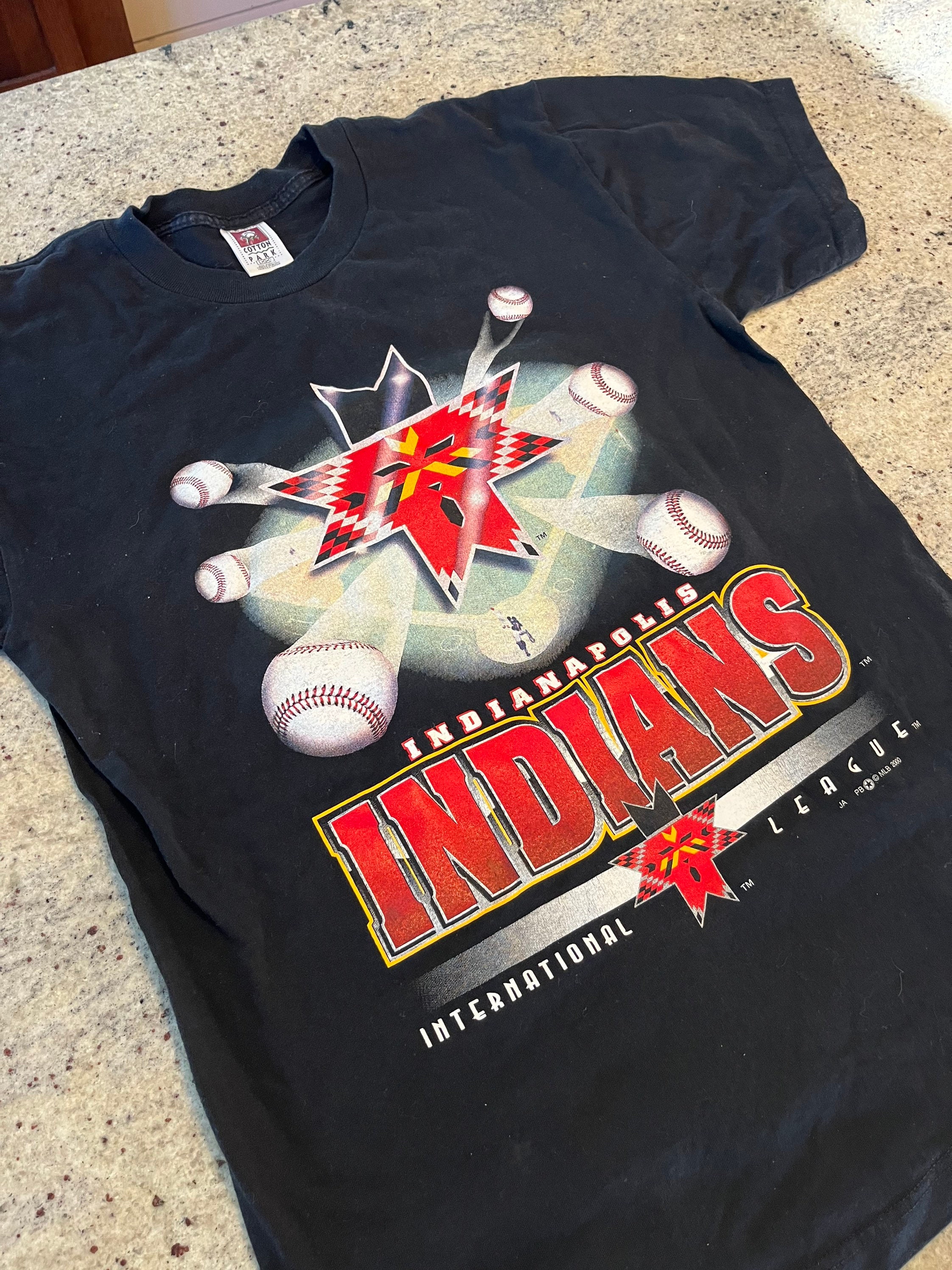 Vintage 2000 Indianapolis Indians Baseball T Shirt Size Large 