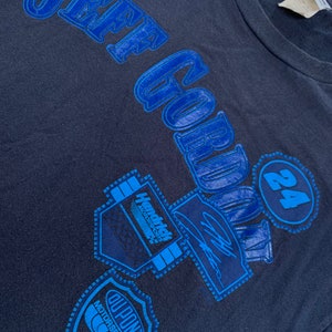 Vintage Jeff Gordon T Shirt Size XL Awesome Graphic Blue on Blue