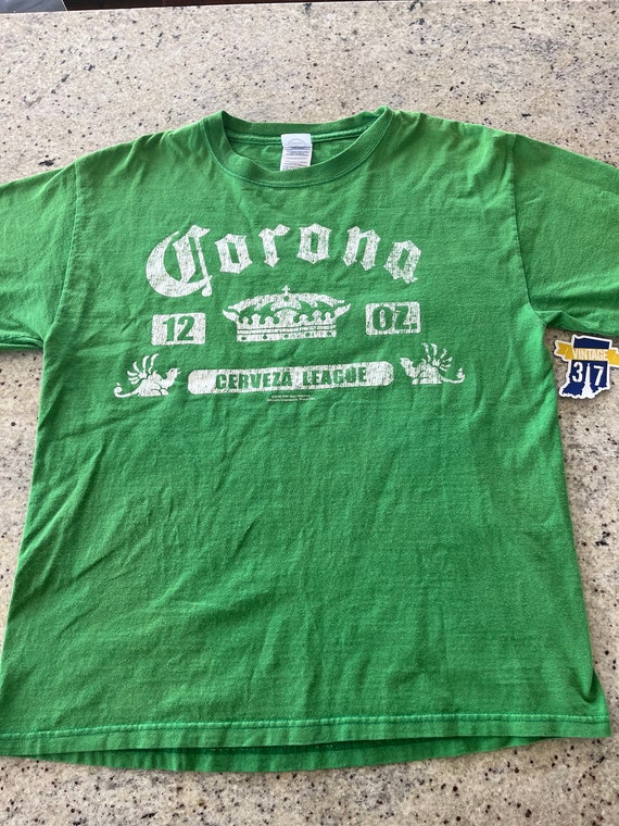 Vintage Corona Beer Cerveza League T Shirt Size M… - image 2