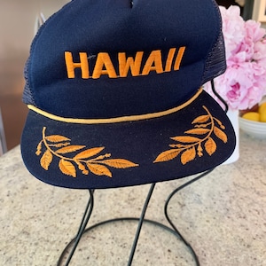Vintage Hawaii Snapback Hat Cap Quality Embroidered Mesh Foam