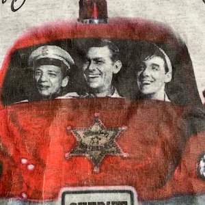 Vintage Mayberry Andy Griffith Barney Fife Gomer Pyle T Shirt Size Medium