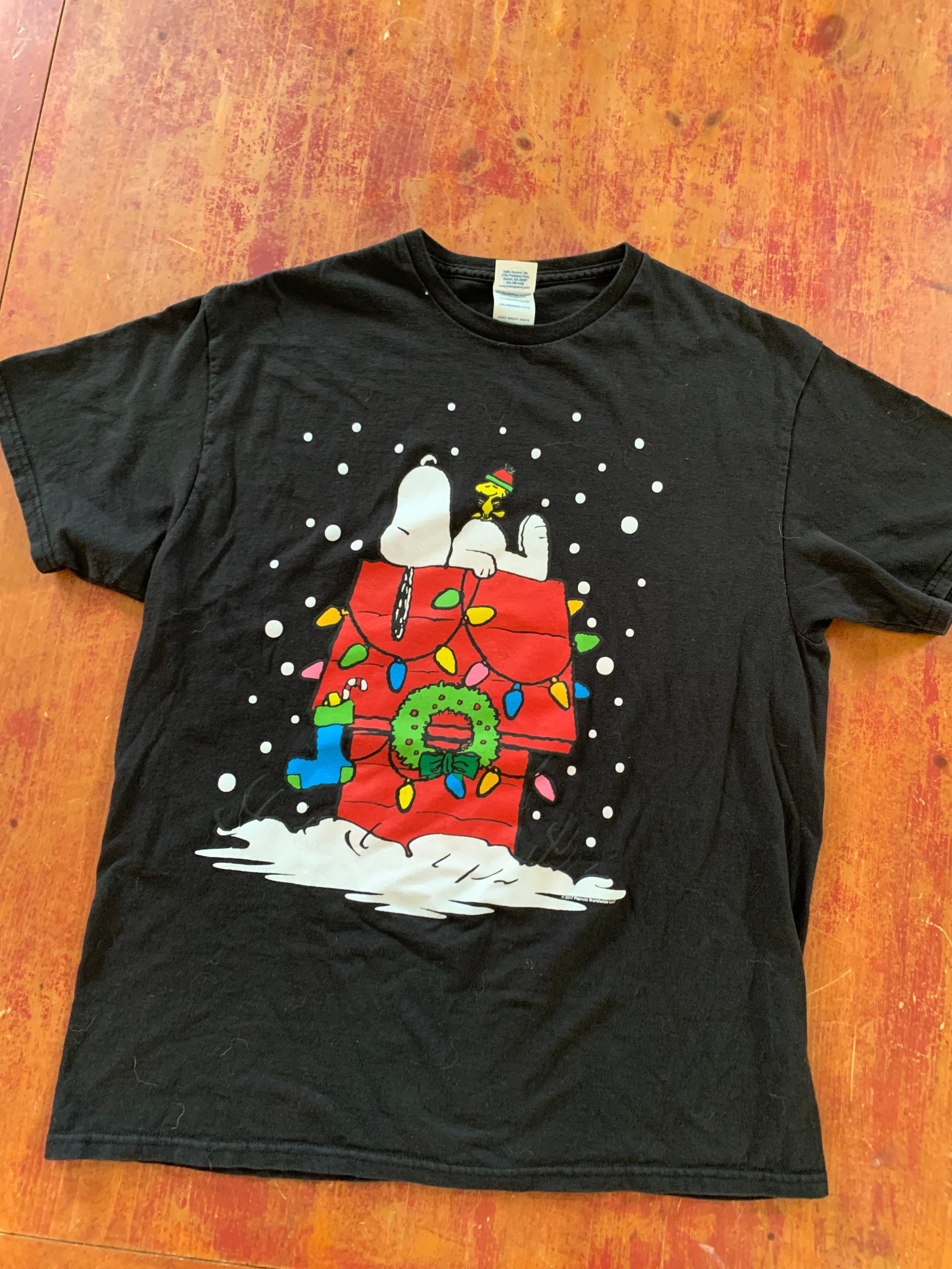 Snoopy & Woodstock Christmas T Shirt Size Large Peanuts Fun Xmas - Etsy