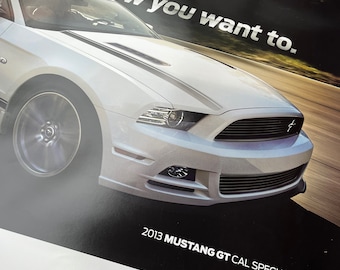 2013 Ford Mustang GT Cal Special Poster Double Sided Pony Package 36” X 24”