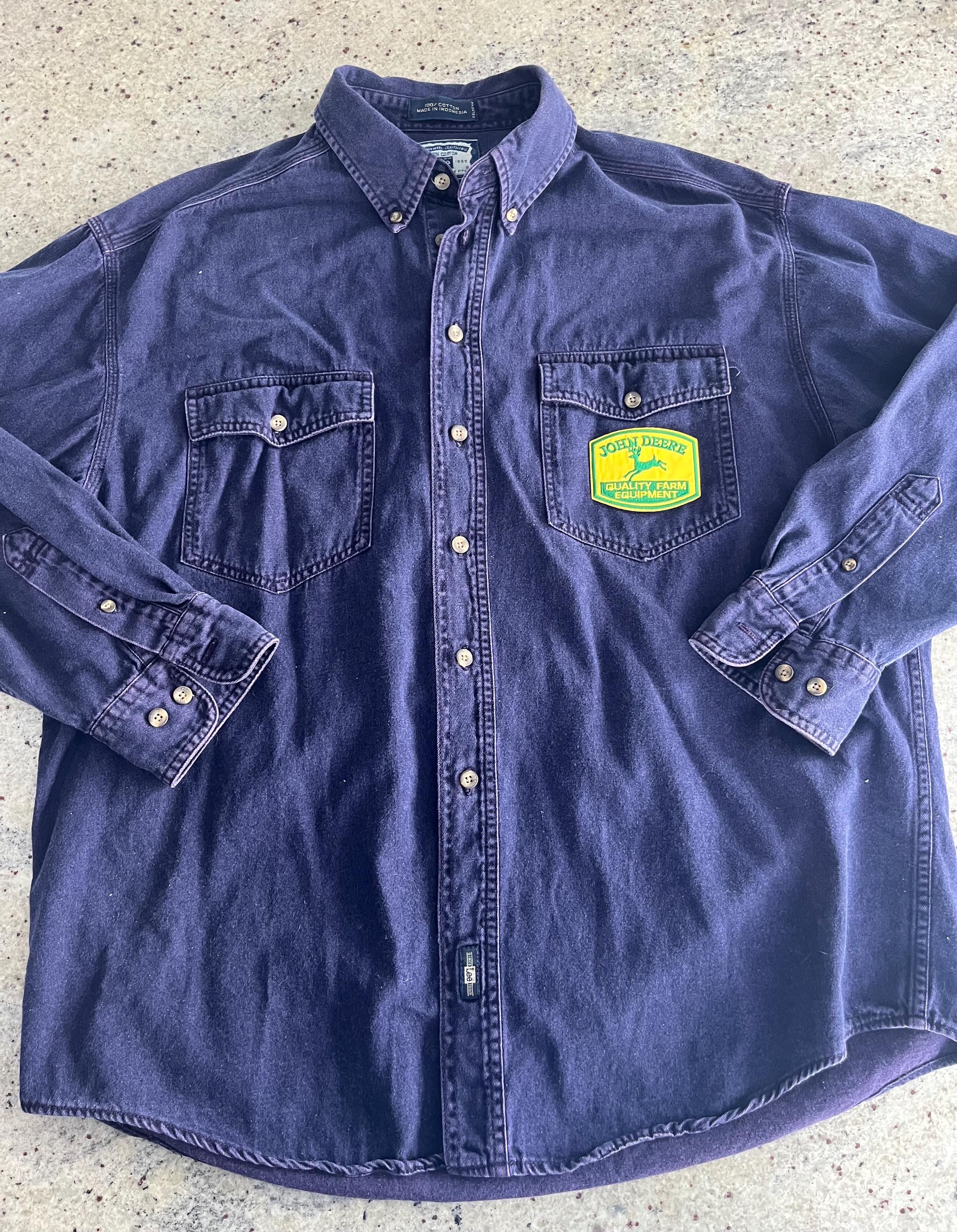john deere dress shirts John Deere Men's Black Jersey Long Sleeve T-shirt (Medium) JDR-0482-GS M at Lowes.com