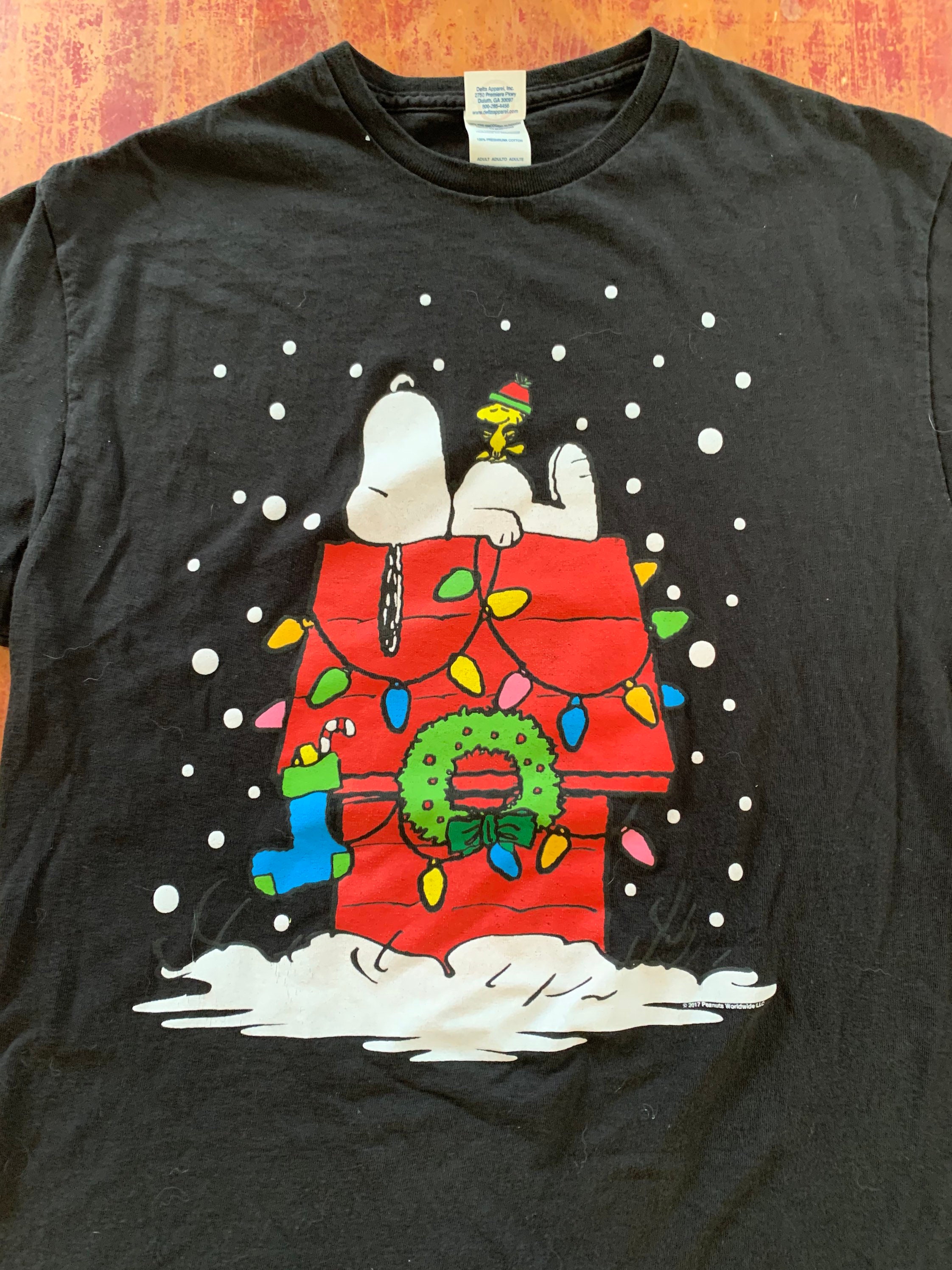 Snoopy & Woodstock Christmas T Shirt Size Large Peanuts Fun Xmas - Etsy
