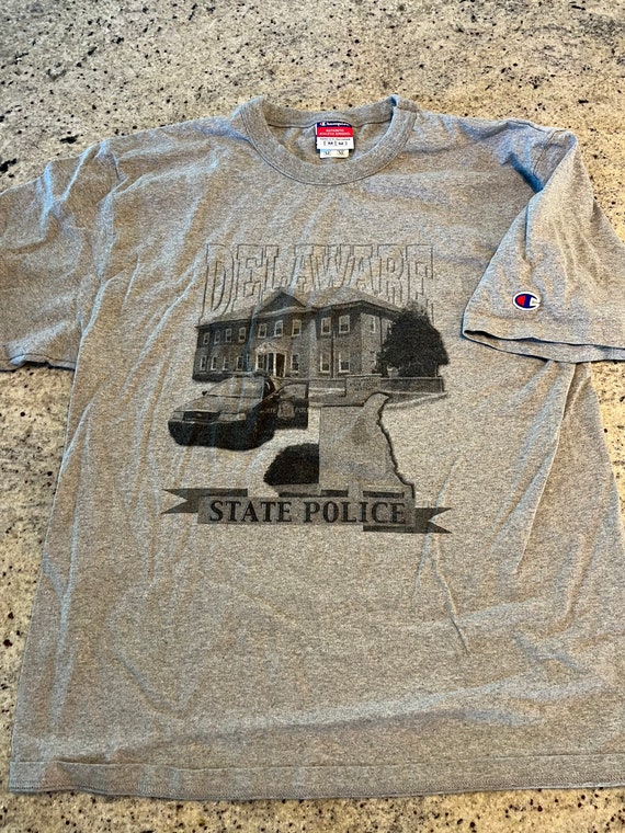 Vintage Champion Brand Delaware State Police T Sh… - image 2