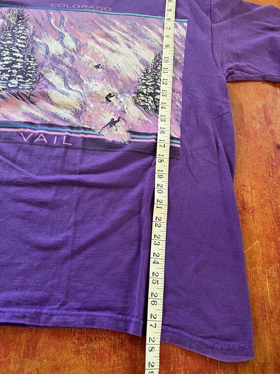 Vintage Vail Colorado Ski T Shirt Size Large Awes… - image 7
