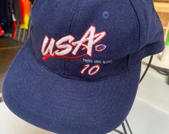 Vintage 90's Champion Olympic Team USA Basketball Snapback Hat Cap