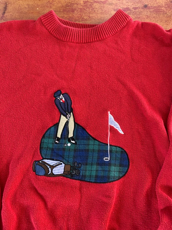 Red golf best sale sweater