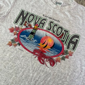 Vintage Yarmouth Nova Scotia T Shirt Size Medium Quality Made in Canada