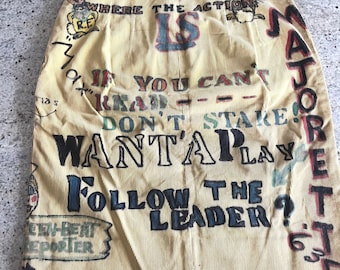 Vintage 1966 Senior Cords Skirt Straughn Indiana High School Choir Majorettes Yellow