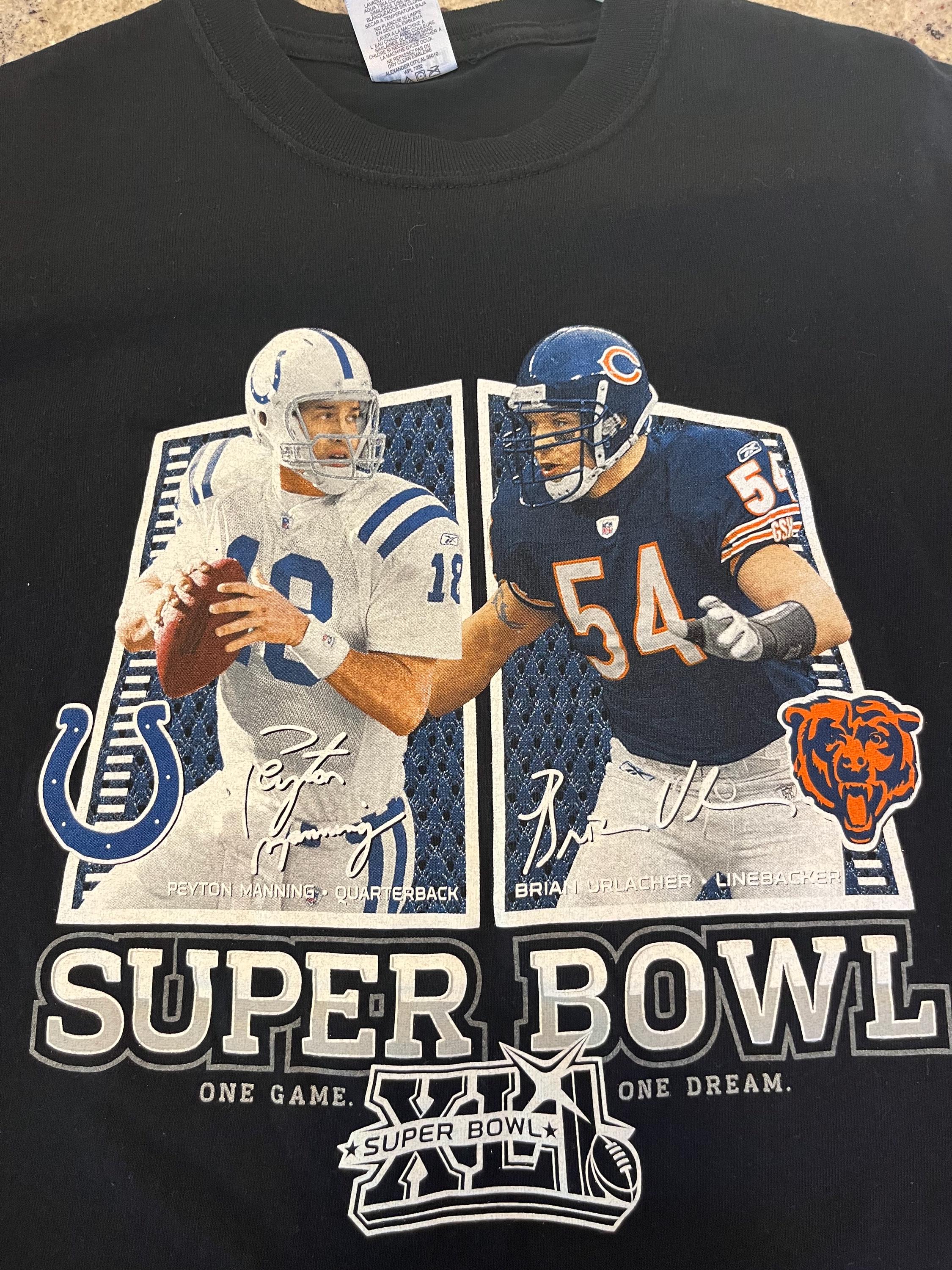 Vintage Indianapolis Colts Vs Chicago Bears Super Bowl XLI (41) T