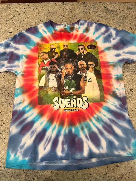 Suenos Latin Music Festival Tie Dye T Shirt 2022 Chicago