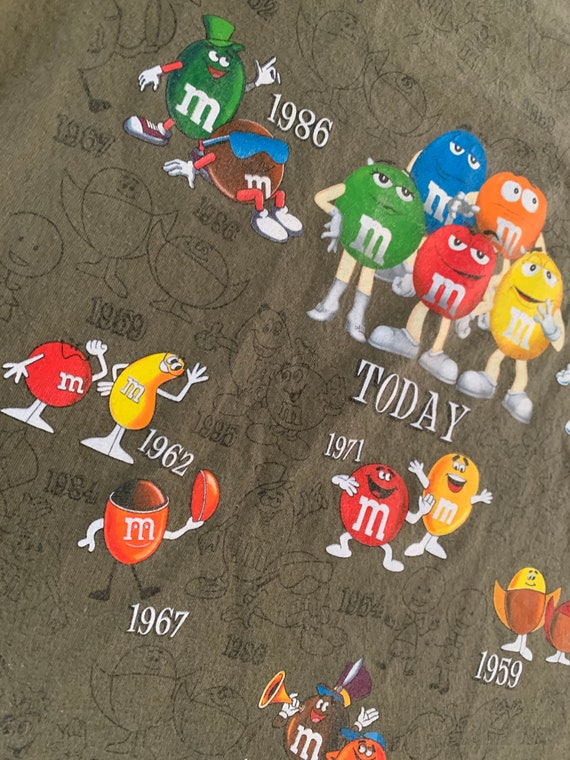 Vintage M & Ms History T Shirt Awesome Graphics Size Medium - Etsy
