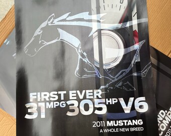 Póster de Ford Mustang 2011, 36 x 23, doble cara, apto para enmarcar