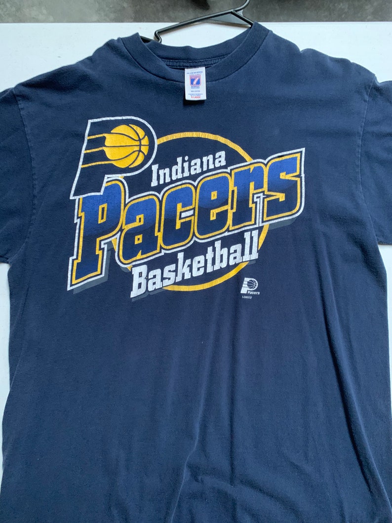Vintage Indiana Pacers T Shirt Extra Large XL Quality Logo 7 Made in USA image 2