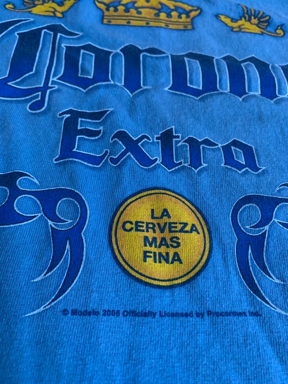 Vintage Corona Extra Beer Cerveza T Shirt Size La… - image 3