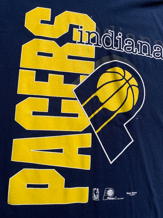 Indiana Pacers Adidas NBA Long Sleeve Warm Up Mens T-Shirt Sz Mens