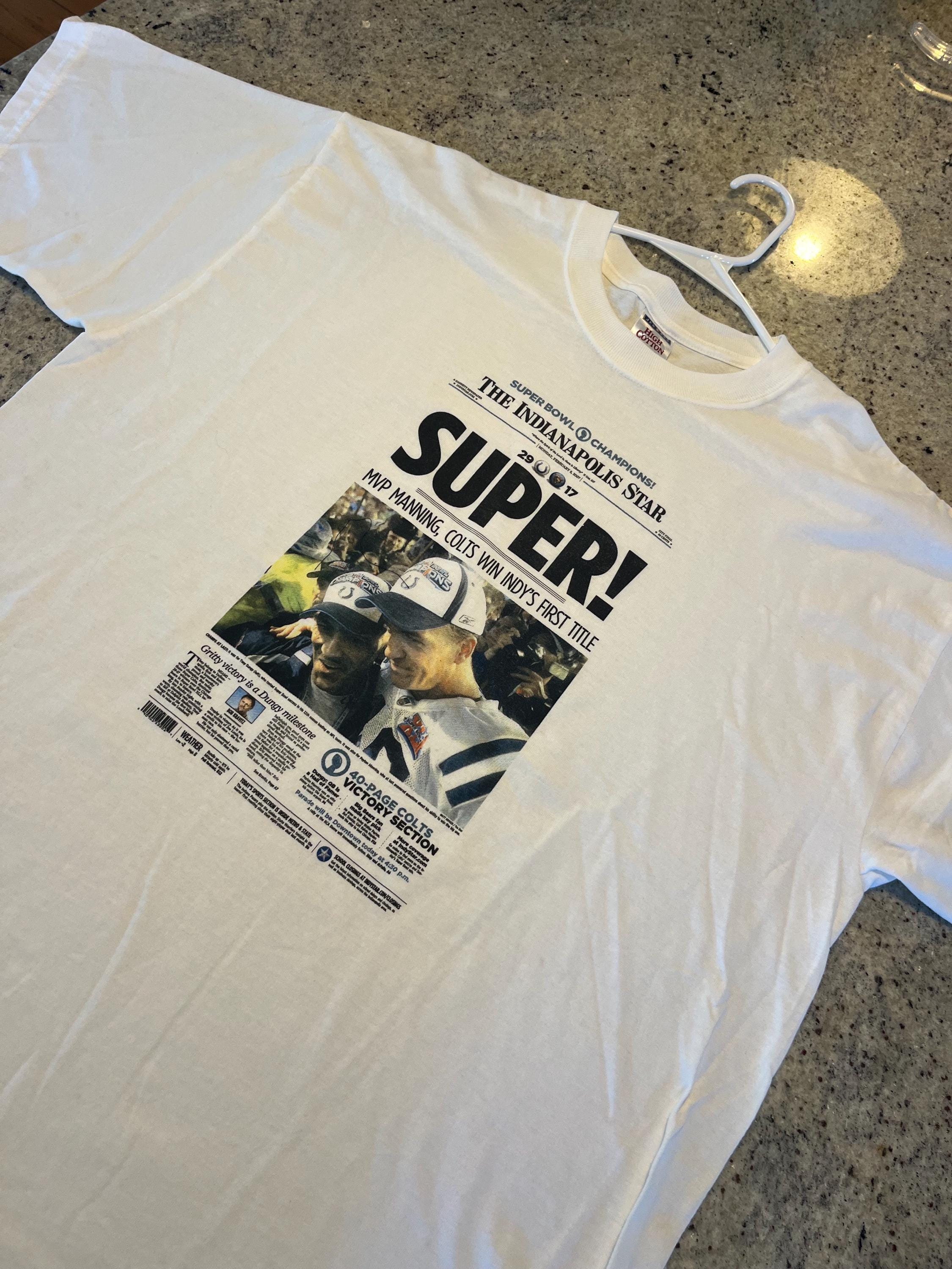 Vintage Indianapolis Colts Super Bowl Champions Indy Star T Shirt