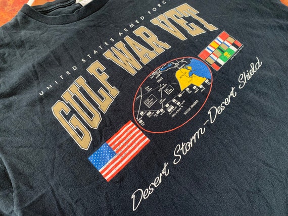 Vintage Gulf War Vet Desert Storm Desert Shield T… - image 9