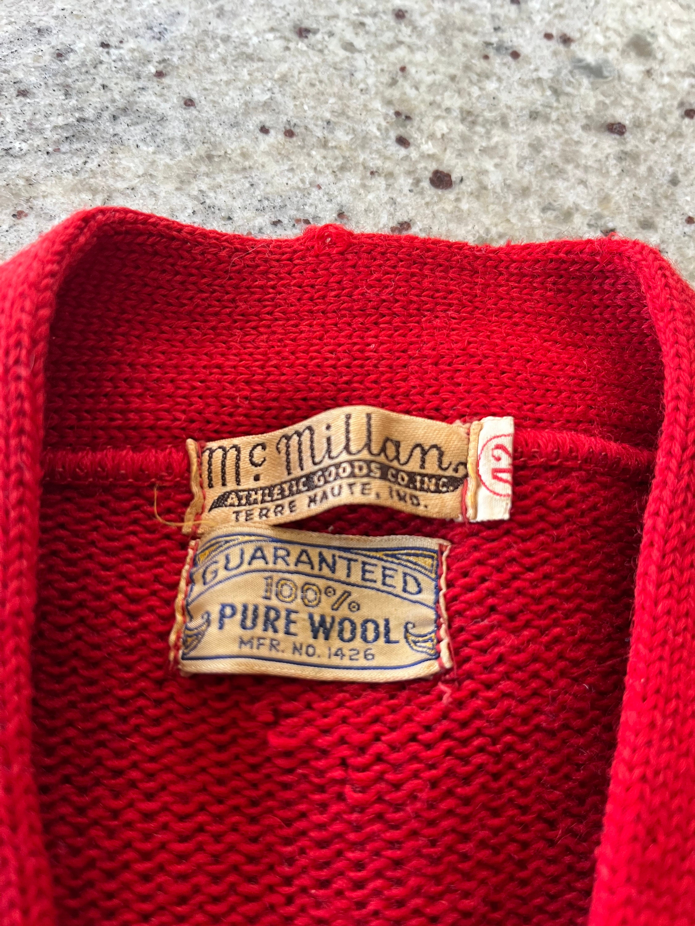トップス 50s VINTAGE - WHITING / LETTEREDCARDIGAN 1950s White Letterman Cardigan - Etsy