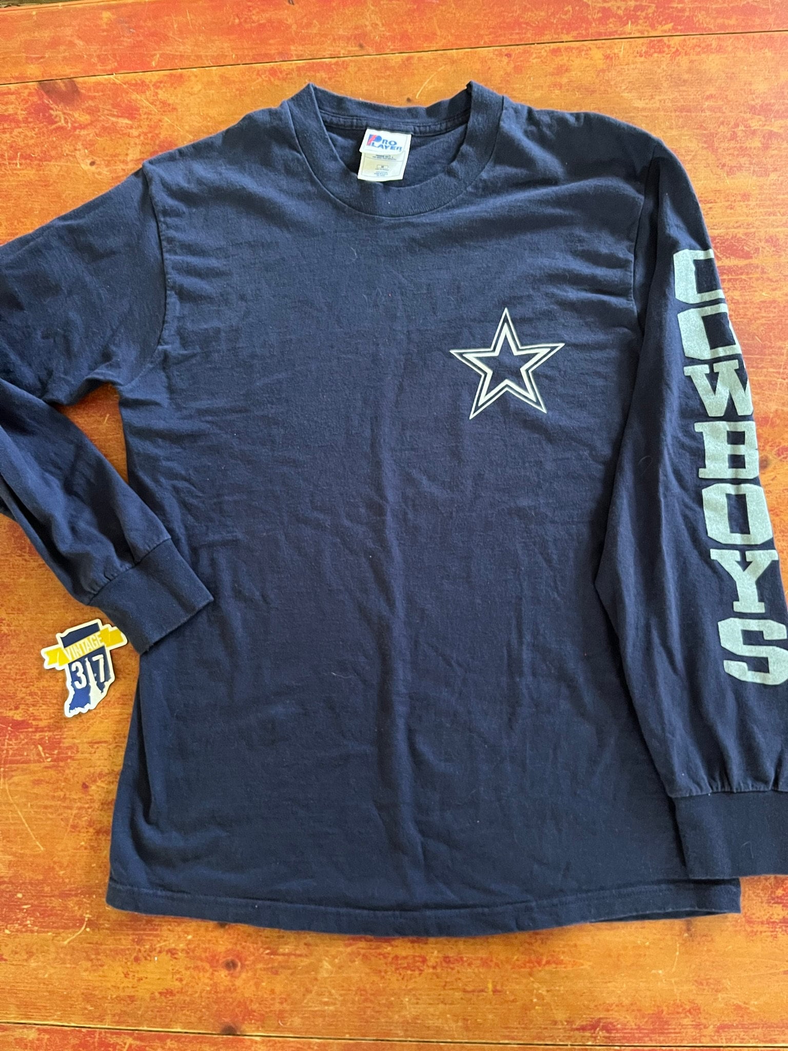 Vintage 80s Dallas Cowboys Long Sleeve T Shirt Size Medium * Quality Made in USA