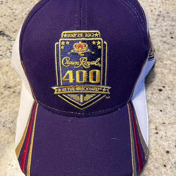 2012 Brickyard 400 Crown Royal Adjustable Hat Cap Limited Edition Jimmie Johnson NASCAR Awesome Embroidered Graphic