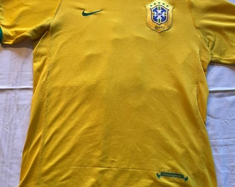 Vintage Brazilian Football Confederation Jersey Size Medium Quality Embroidered Patch Nice