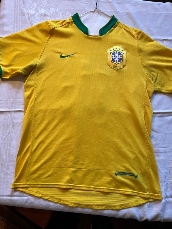 Vintage Brazilian Football Confederation Jersey Size Medium Quality Embroidered Patch Nice