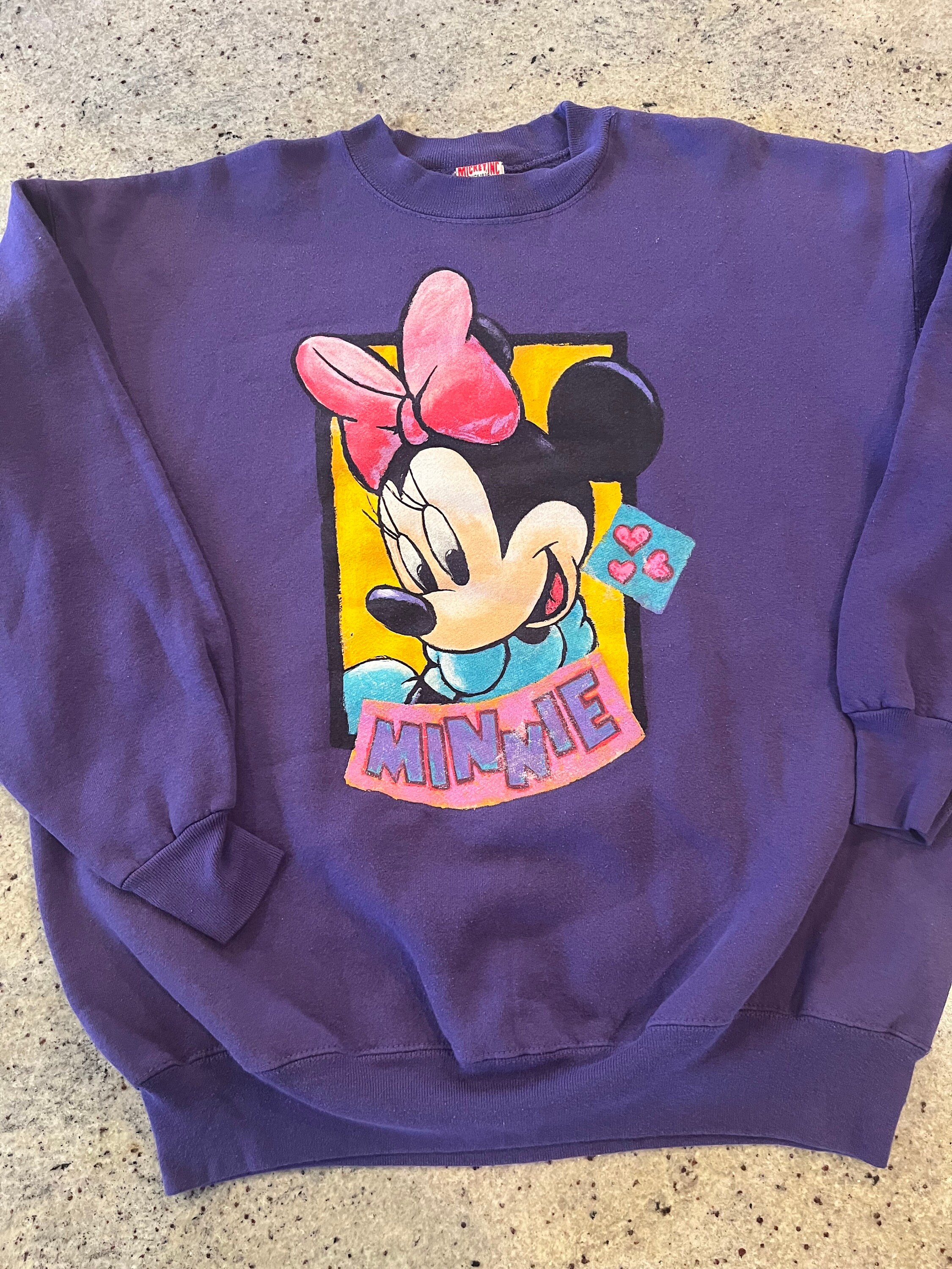 Vintage 80s Disney Minnie Mouse Crewneck Sweatshirt Size XL
