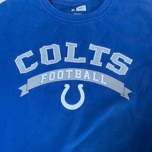Indianapolis Colts Football Crewneck Sweatshirt Size Large