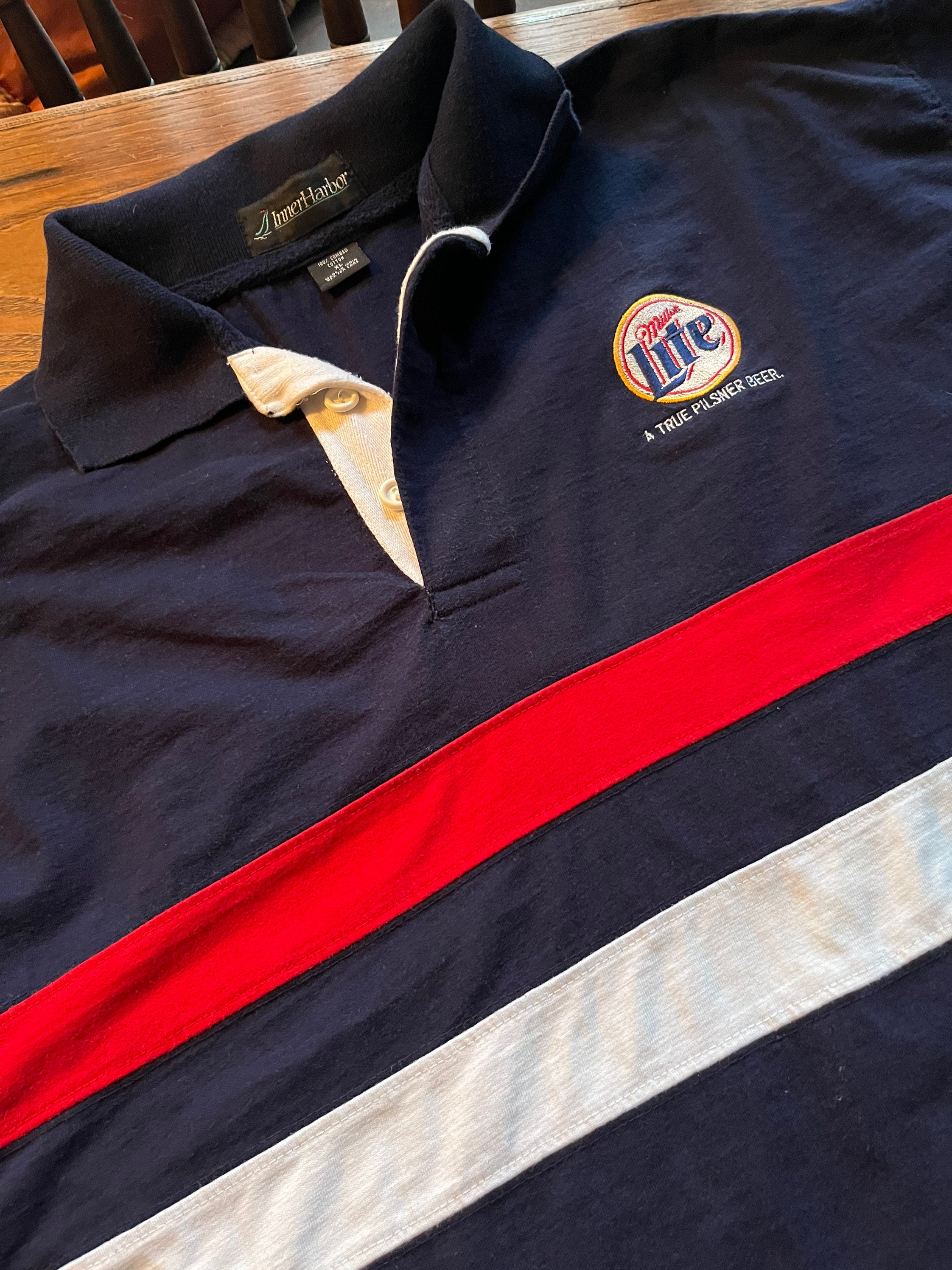 GILBERT ヴィンテージラグビーシャツ XL 80's L.L.Bean ワイドボーダー柄 ラガーシャツ “MADE IN USA