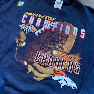Vintage 1998 Denver Broncos Super Bowl Champions Crewneck Sweatshirt Size XL Awesome Graphic New