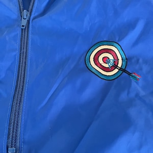 Vintage AA Archery Windbreaker Jacket Hooded Raincoat Quality Embroidered Logo Size 2XL Made in USA