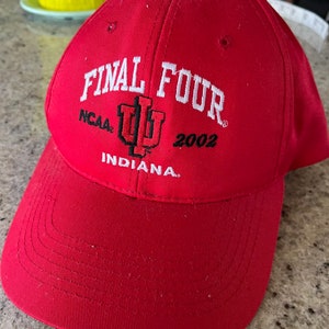 Vintage 2002 Indiana University NCAA Final Four Basketball SnapBack Hat Cap Quality Embroidered Nice