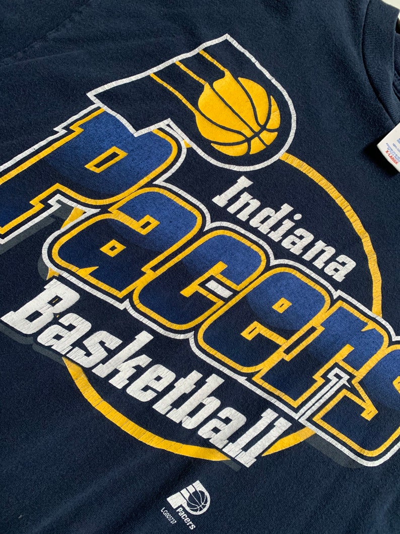 Vintage Indiana Pacers T Shirt Extra Large XL Quality Logo 7 Made in USA image 1