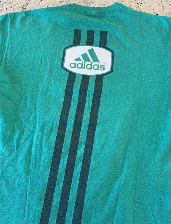 ヴィンテージ ADIDAS グリーン Made in USA メンズ ラージ T シャツ 