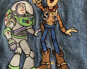 RARE Vintage 1995 Disney Toy Story Movie  Denim Jacket Size Medium Original Woody Buzz Lightyear