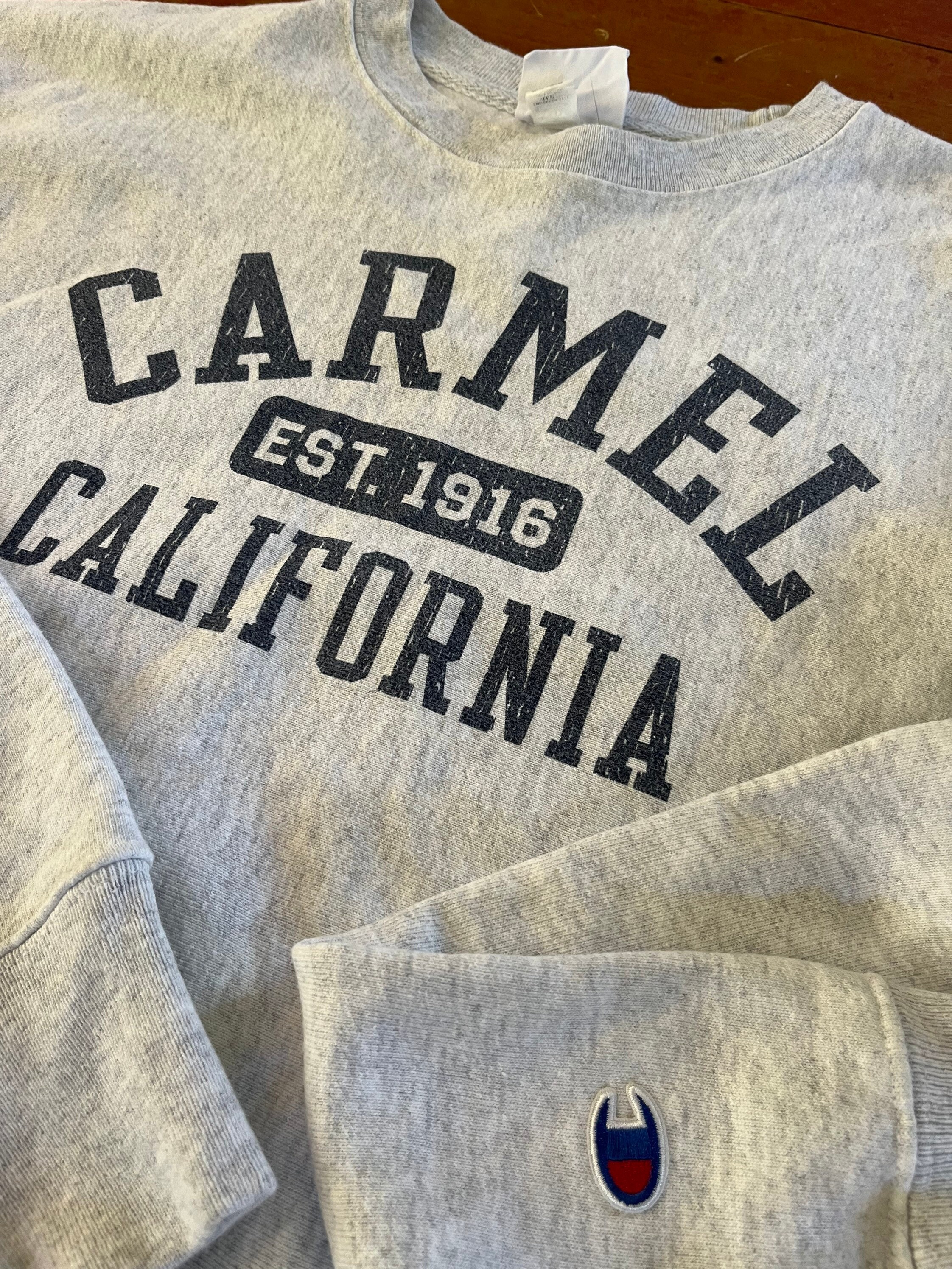 Vintage Champion Marke Carmel California Reverse Weave Crewneck Sweatshirt  Größe XL Sweet