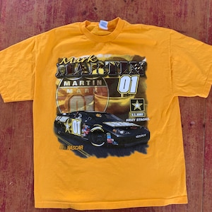 Vintage Mark Martin NASCAR T Shirt Size XL Double Sided