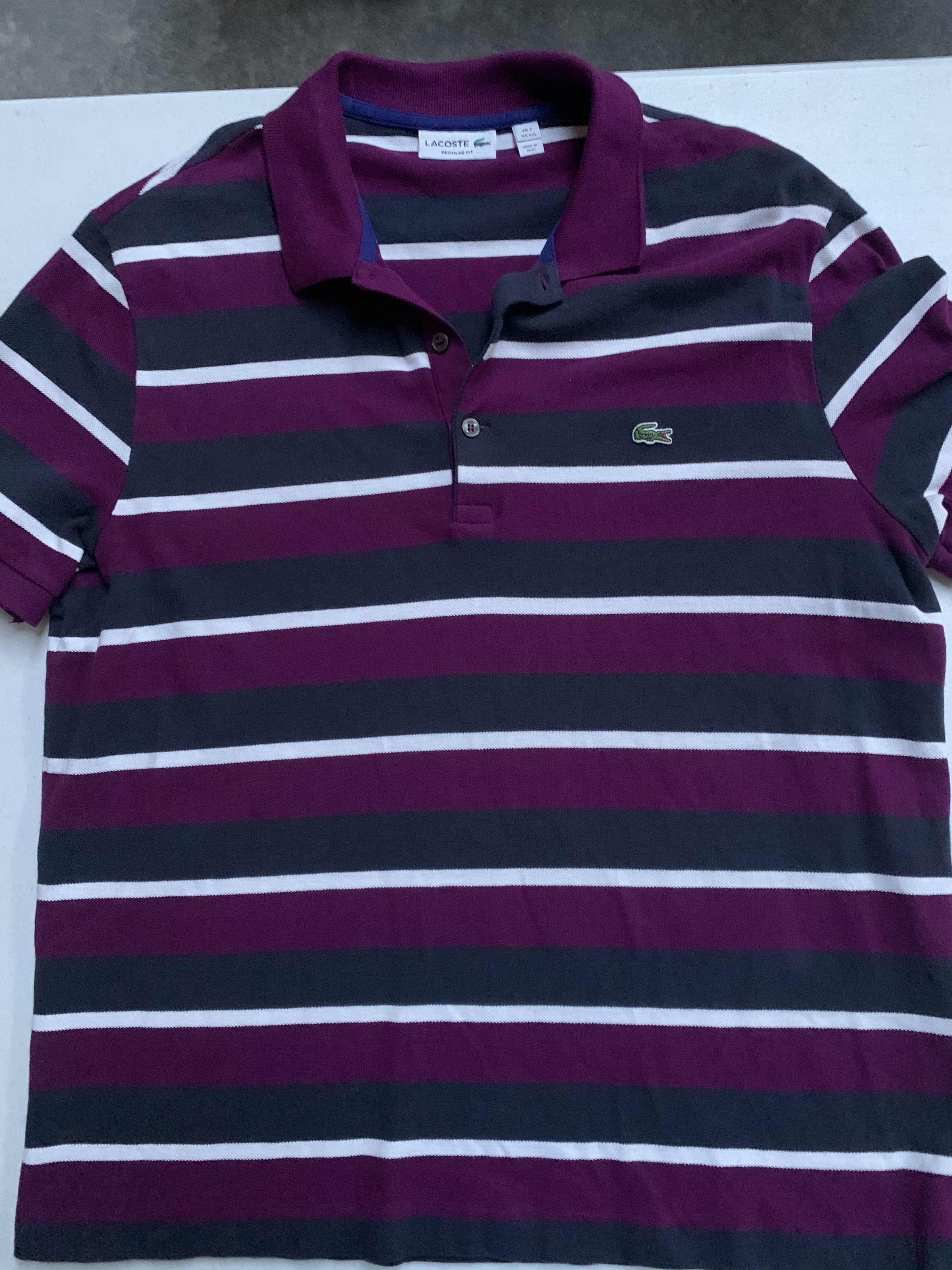 lacoste striped polo shirts