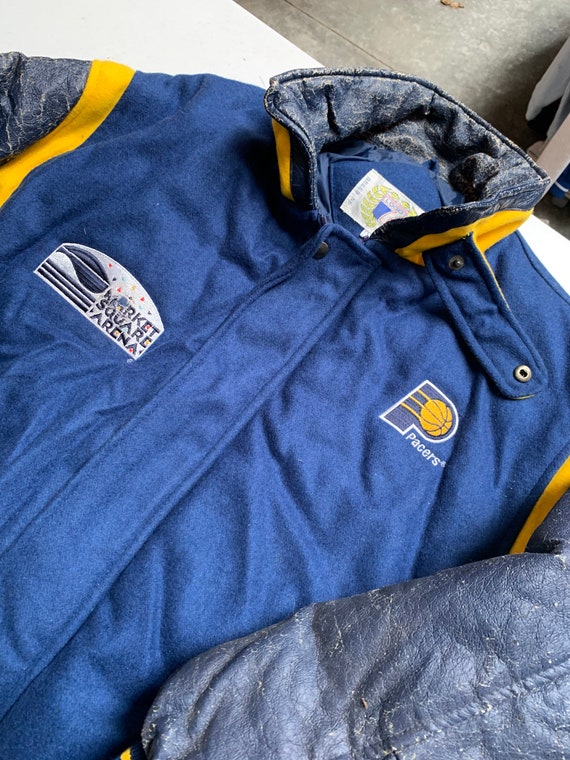 Men's Antigua Charcoal Indiana Pacers Links Full-Zip Golf Jacket Size: Extra Large
