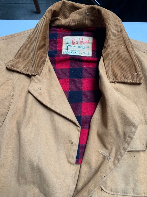 Vintage 70s Hunting Jacket Duck Canvas Distressed… - image 10