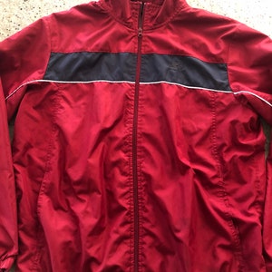 90s Red Starter Full Zip Jacket ** Large ** 100% Nylon ** Windbreaker