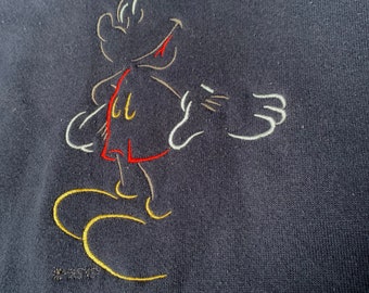 Vintage Disney Mickey Mouse Florida Crewneck Sudadera Tamaño Gran Calidad Logotipo bordado