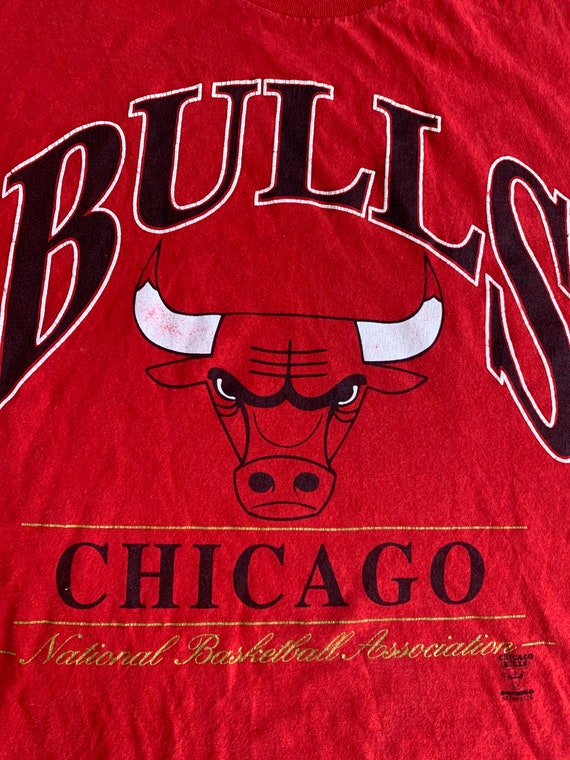 Vintage 90s Chicago Bulls T Shirt Size XL Quality… - image 1