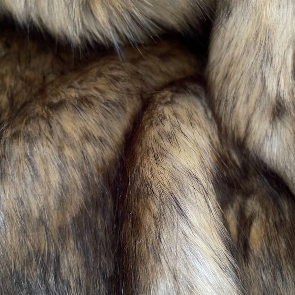 Honey Wolf Faux Fur Fabric by the Yard or Meter | Pompom, arts & crafts, Costume, Upholstery, stuffy