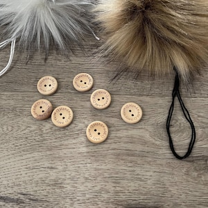 Wood buttons | Handmade with Love | 15mm, 20mm, 25mm