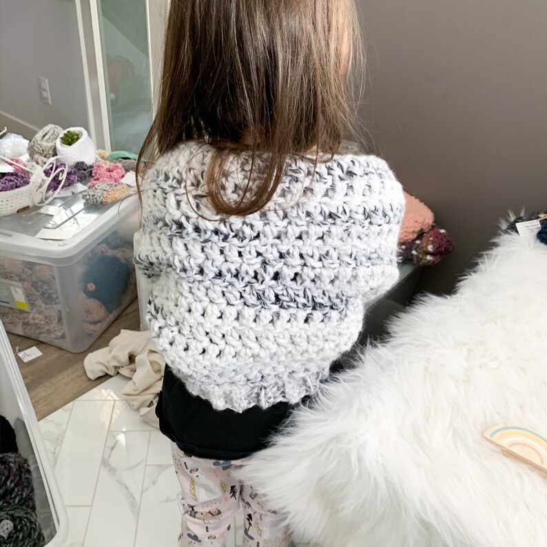 Toddler Sweater Kids Sweater Chunky Crochet Cocoon Sweater Wool sweater Gift Crochet Sweater cardigan baby cardigan Marble
